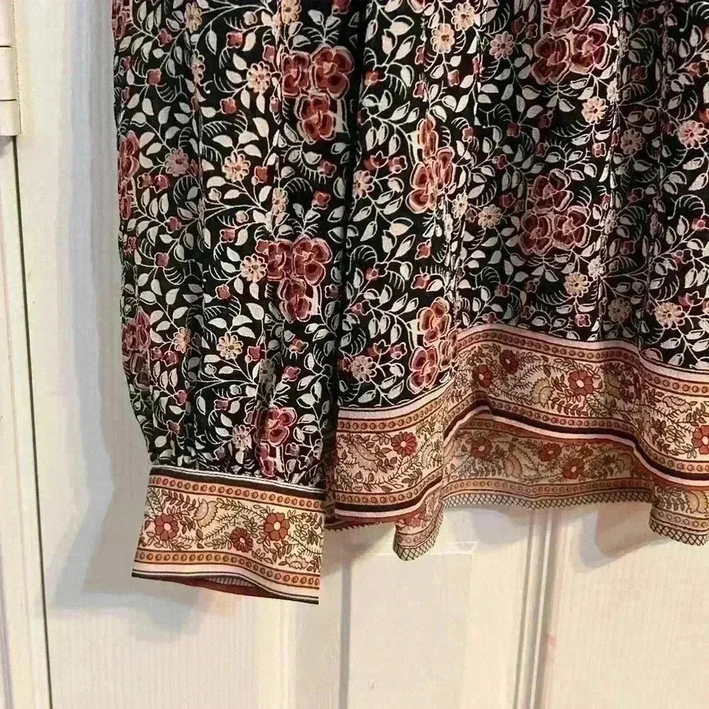 Ulla Johnson Manon Floral Silk Blouse Size 2 - Picture 6 of 6